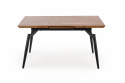 Matbord \'Cambell\' 140-180x80cm - Ek/Svart