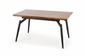 Matbord \'Cambell\' 140-180x80cm - Ek/Svart