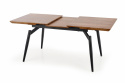 Matbord \'Cambell\' 140-180x80cm - Ek/Svart