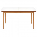 Matbord \'Belva\' 90-190 x 80 CM - Vit/Ek