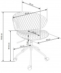 Kontorsstol \'Pattern\' - Grå/Svart