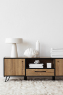 Tv-bänk \'Halmar\' - Natur/Svart