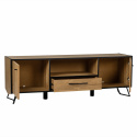 Tv-bänk \'Halmar\' - Natur/Svart