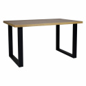 Matbord \'Radus\' 140x85cm - Ek/Svart 