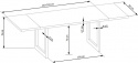 Matbord \'Radus\' 140x85cm - Ek/Svart 