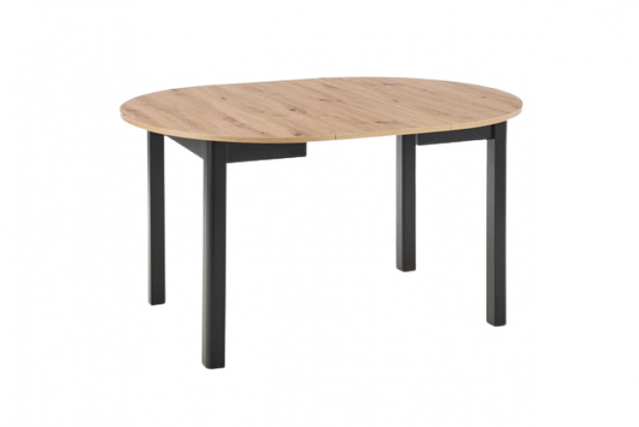 Matbord 'Bjurholm' 102-142x102cm - Natur/Svart 
