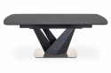 Matbord \'Patrizio\' 160-200cm - Grå/svart