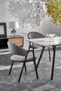 Matbord \'Viksten\' 140-180x80cm - Svart/Grå