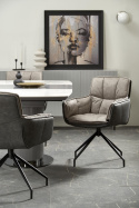 Matbord \'Dancan\' 160-220cm - Grå/marmor