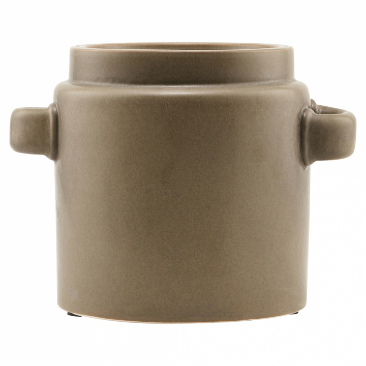 Planteringslåda 'Bundi' Ø 22cm - Brun