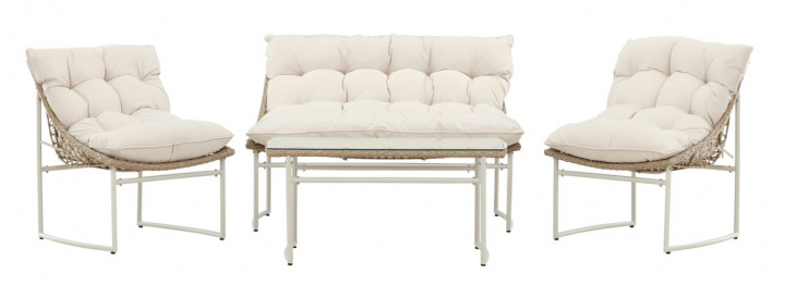 Loungeset \'Calador\' - Beige i gruppen Möbler / Utemöbler / Utegrupper hos Reforma (2043-222)