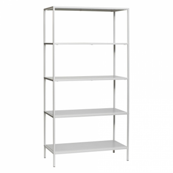 Bokhylla \'Five shelves\' - Vit/Metall