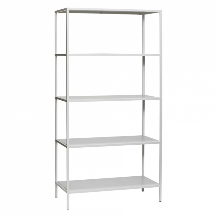 Bokhylla 'Five shelves' - Vit/Metall