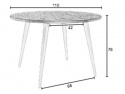 Matbord \'Mo\' Runt 110cm - Teak/Stål 