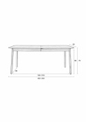 Matbord \'Glimpse\' - 180-240x90cm
