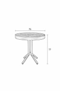 Matbord/Cafébord \'Maze\' Runt 75cm - Natur 