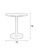Bistro bord \'Maze\' Runt 70cm - Vit