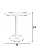 Bistro bord \'Maze\' Runt 70cm - Grå