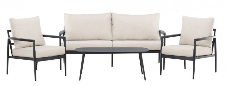 Loungeset \'Pozzallo\' - Svart i gruppen Möbler / Utemöbler / Utegrupper hos Reforma (2140-000)