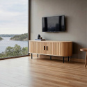 Tv bänk \'Holmvik\' - Natur/Svart