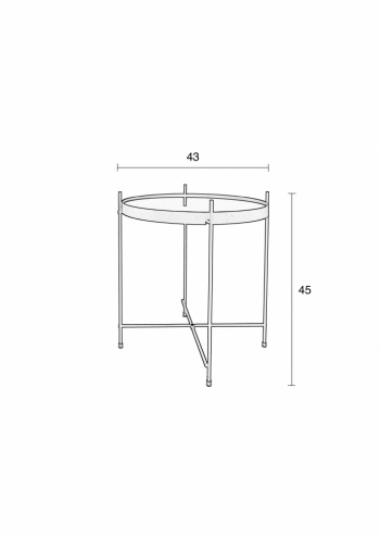 Soffbord \'Cupid\' - Koppar