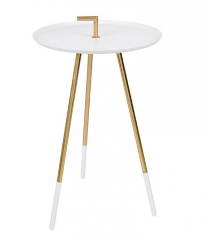 Sidobord \'Rumbi\' - Vit/Mässing i gruppen KAMPANJ / Möbler / Bord hos Reforma (2300110)