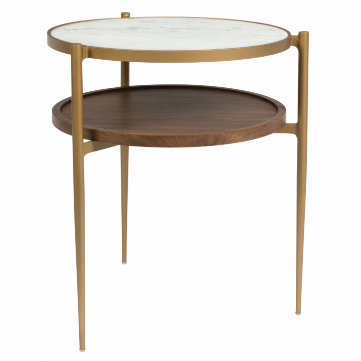 Sidobord 'Bella' - Guld Valnöt
