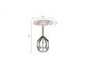 Sidobord \'Salerno\' S - Mässing/Marmor