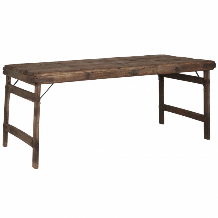 Vintage bord - Trä/Järn 160cm - Ib Laursen