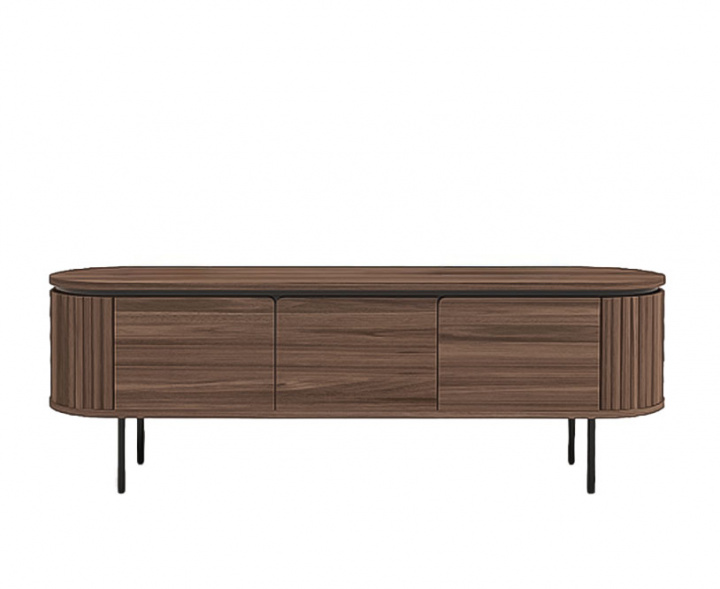 Tv-bänk \'Kärra\' - Valnöt/Svart i gruppen Möbler / Hyllor & förvaring / TV-Bänkar hos Reforma (2372-walnut)