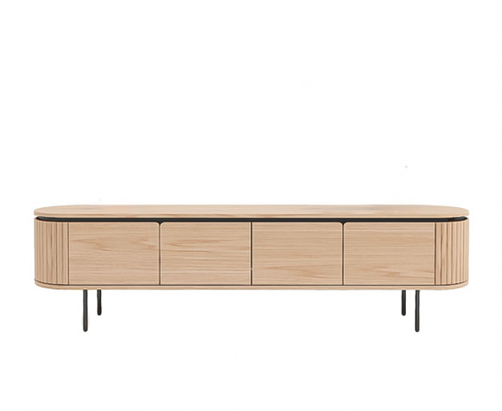 Tv-bänk \'Fjällbacka\' - Natur/Svart i gruppen Möbler / Hyllor & förvaring / TV-Bänkar hos Reforma (2373-natur-svart)