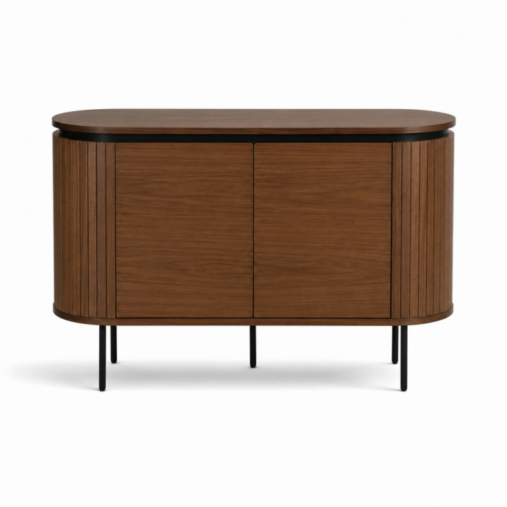 Sideboard \'Kärra\' - Valnöt/Svart i gruppen KAMPANJ / Möbler / Hyllor & Förvaring hos Reforma (2374-walnut-svart)