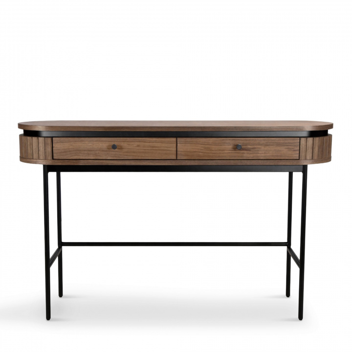 Skrivbord \'Kärra\' - Valnöt/Svart i gruppen Möbler / Bord / Skrivbord hos Reforma (2378-walnut-svart)