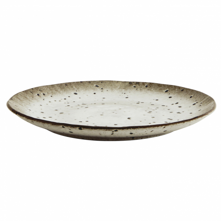 Tallrik S 'Carbon' - Vit/Brun