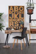 Skrivbord/Sidobord \'Leo\' - Teak/Stål