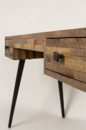 Skrivbord/Sidobord \'Leo\' - Teak/Stål