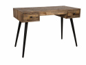Skrivbord/Sidobord \'Leo\' - Teak/Stål