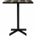 Café bord \'Geometric\' 62x74 cm - Blå Brun