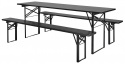 Bord och bänkar \'Garden\' 220x60cm - Svart