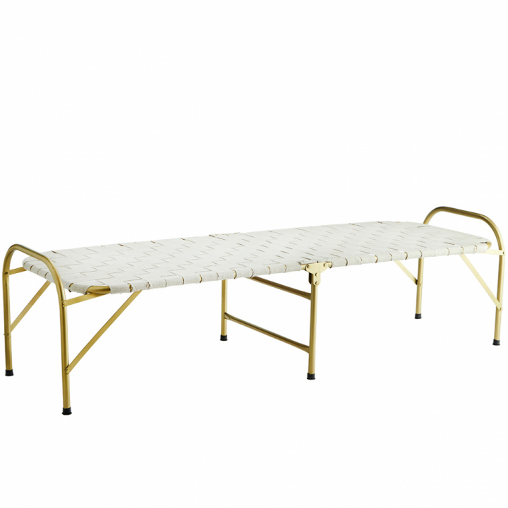 Dagbädd \'Foldable\' - Vit/mässing i gruppen Möbler / Sittmöbler / Bänkar hos Reforma (30118BR)