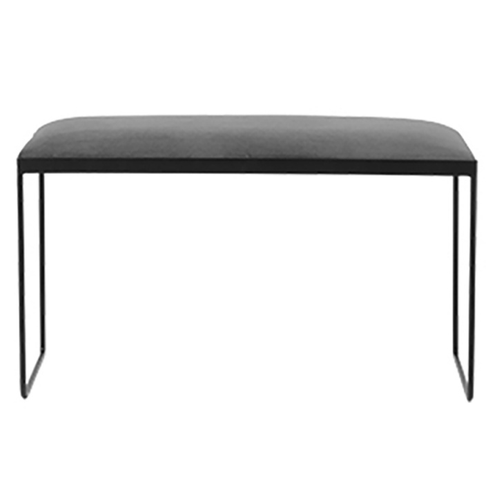 Bänk 'Gorm' - Grå/Svart 85 cm