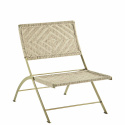 Loungestol \'Makramé\' - Jute/mässing