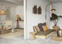 Loungestol \'Makramé\' - Jute/mässing