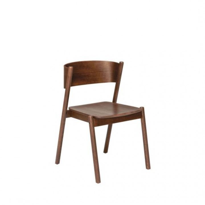 Köksstol 'Oblique' - Mörkbrun