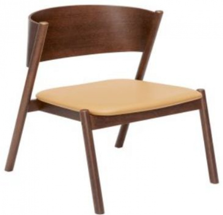 Lounge stol 'Oblique' - Mörkbrun