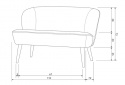 Soffa \'Sara\' - Benvit/Sammet