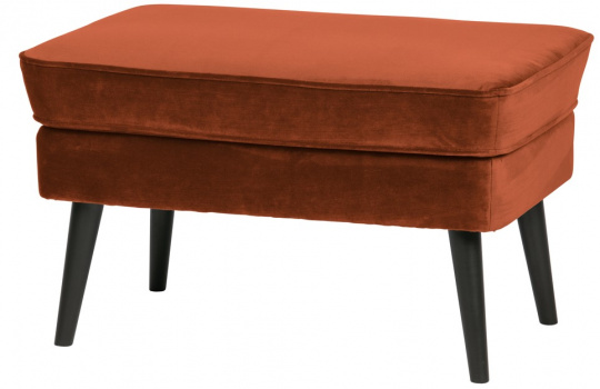 Fotpall \'Rocco\' - Rost/Sammet
