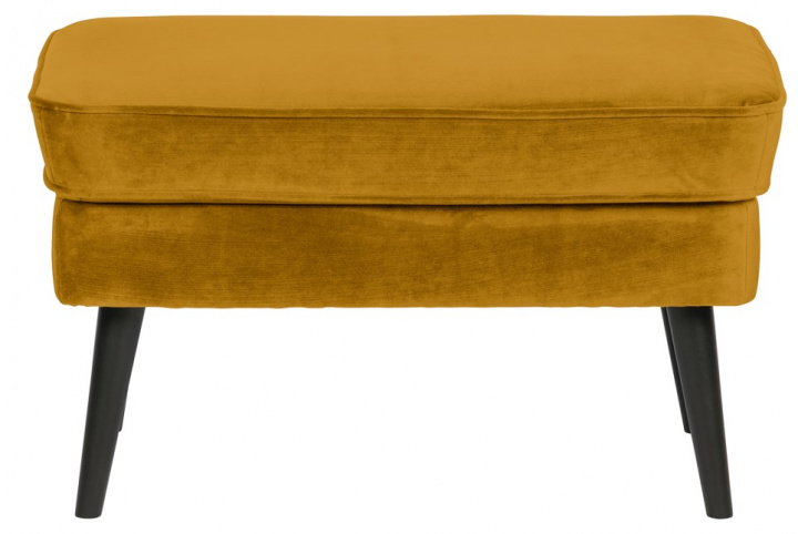 Fotpall 'Rocco' - Ochre/Sammet