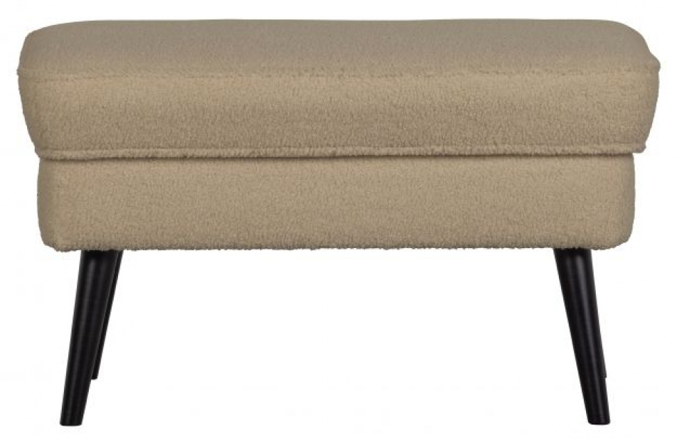 Fotpall \'Rocco\' - Beige/Teddy