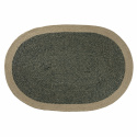 Dörrmatta \'Oval\' - Svart/Natur